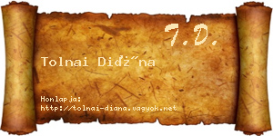 Tolnai Diána névjegykártya